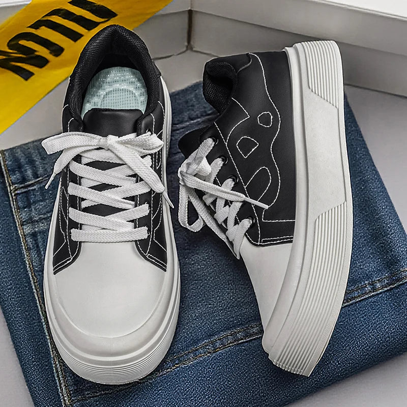 Solid Stitch Design Men's Sneakers