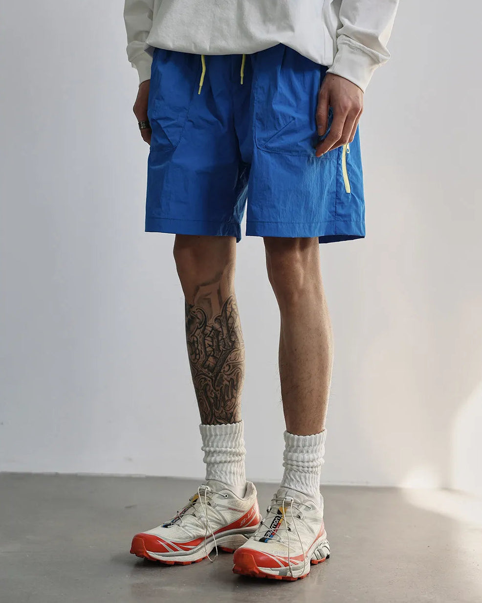 Solid Simple Drawstring Casual Jogger Shorts