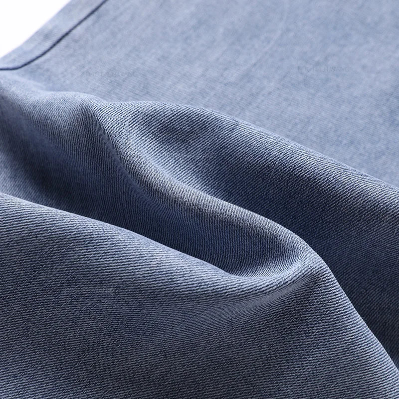 Lyocell Ice Silk Straight Denim Jeans