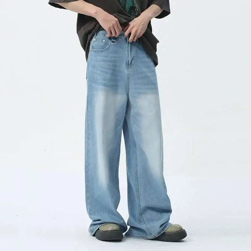Washed Casual Straight Loose Jeans