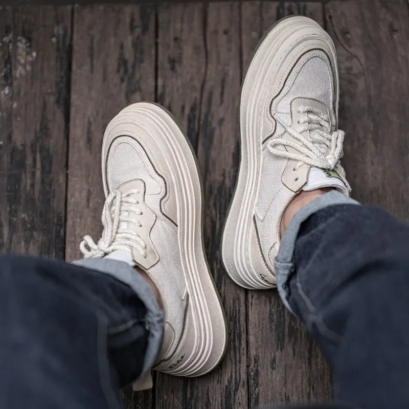Beige Vintage Classic Comfortable Sneakers