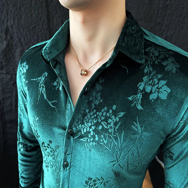 Premium Slim Fit Velvet Shirt