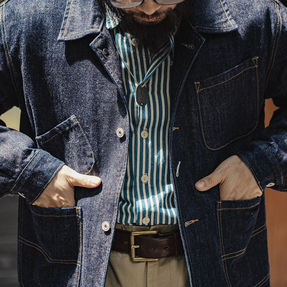 Irregular Pockets Style Denim Jacket