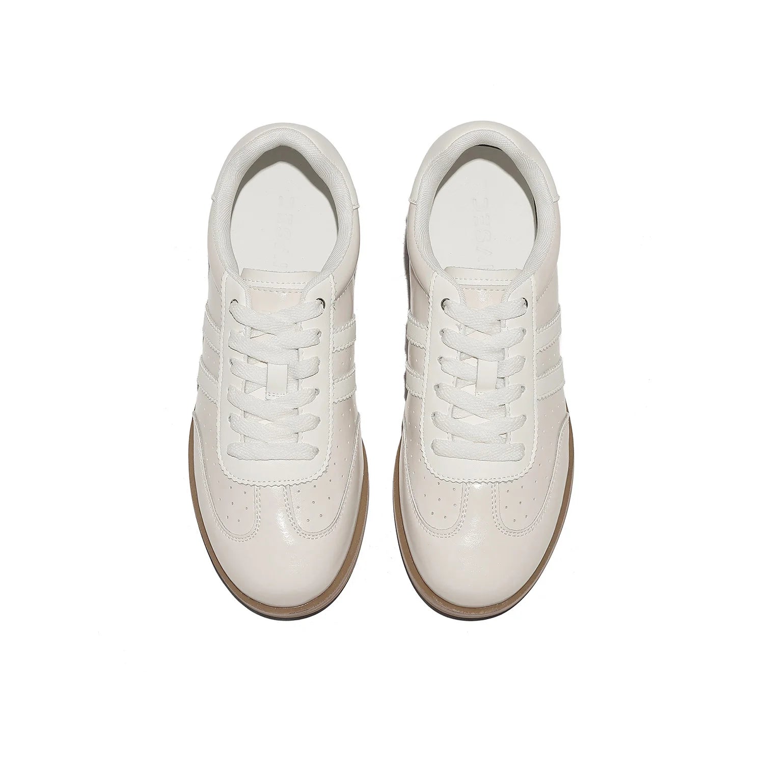 Shiny Leather Low-Top Sneakers