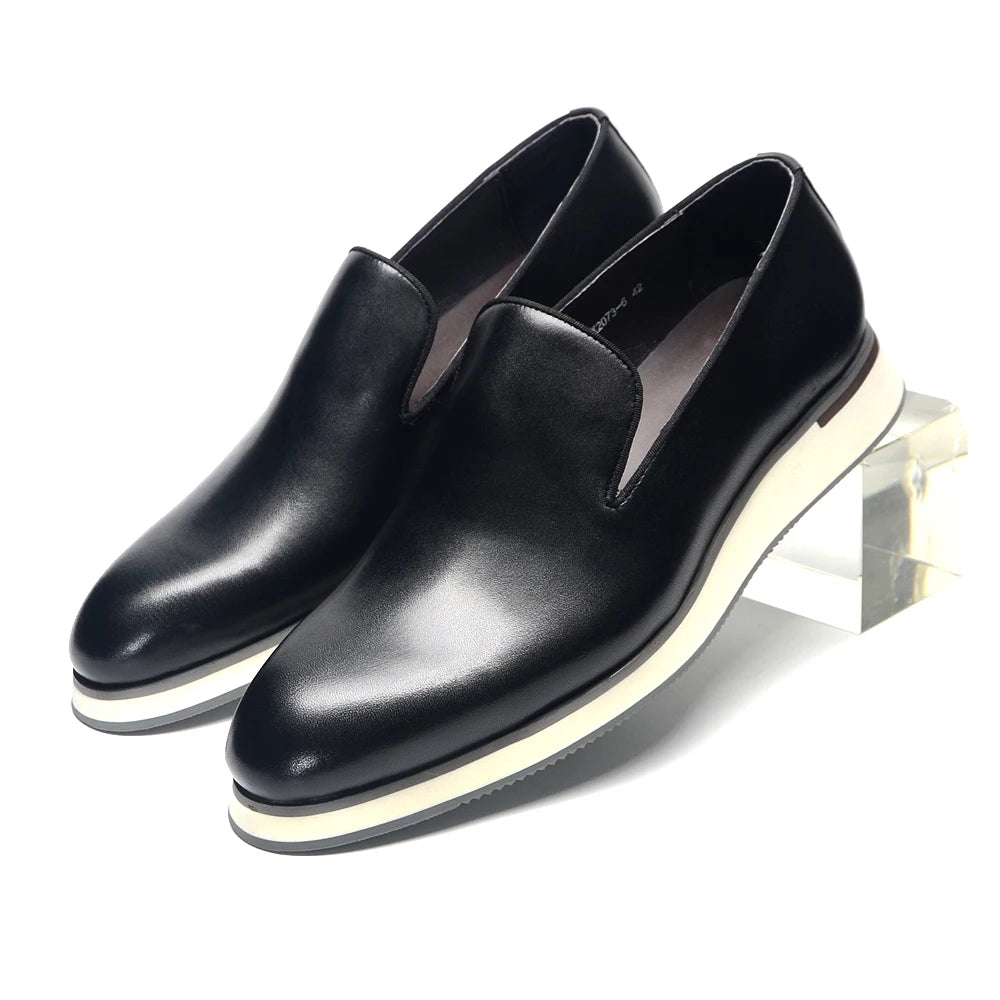 Classic Genuine Leather Minimalist Loafers