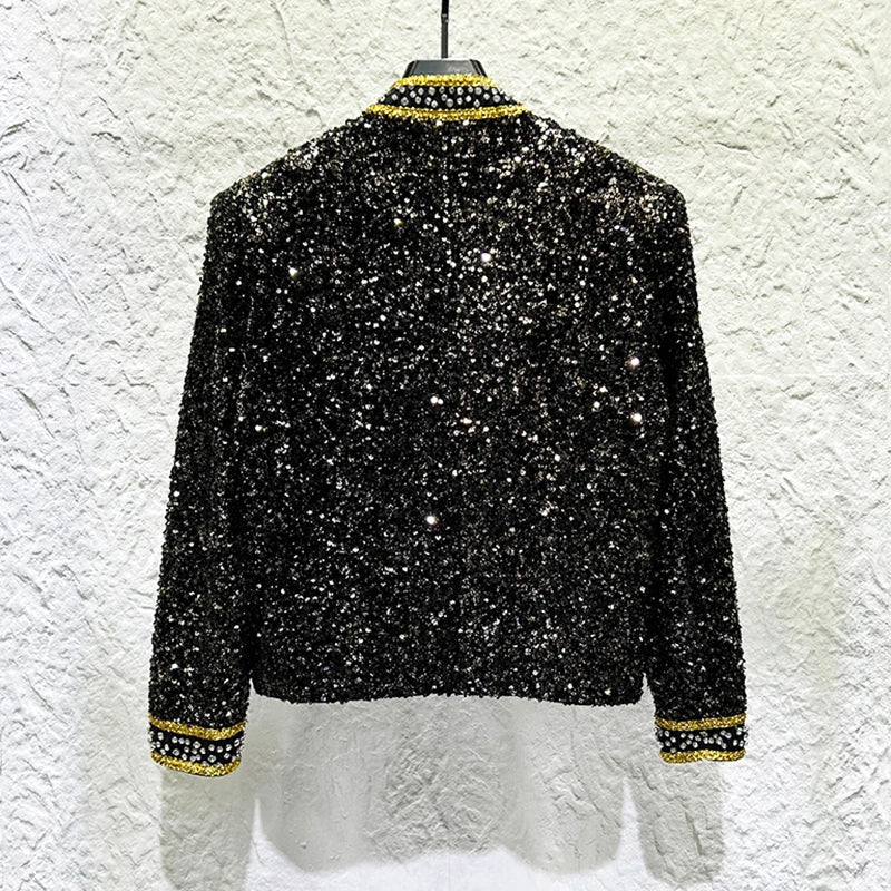 Rhinestone Embroidery Sequin Decoration Blazer