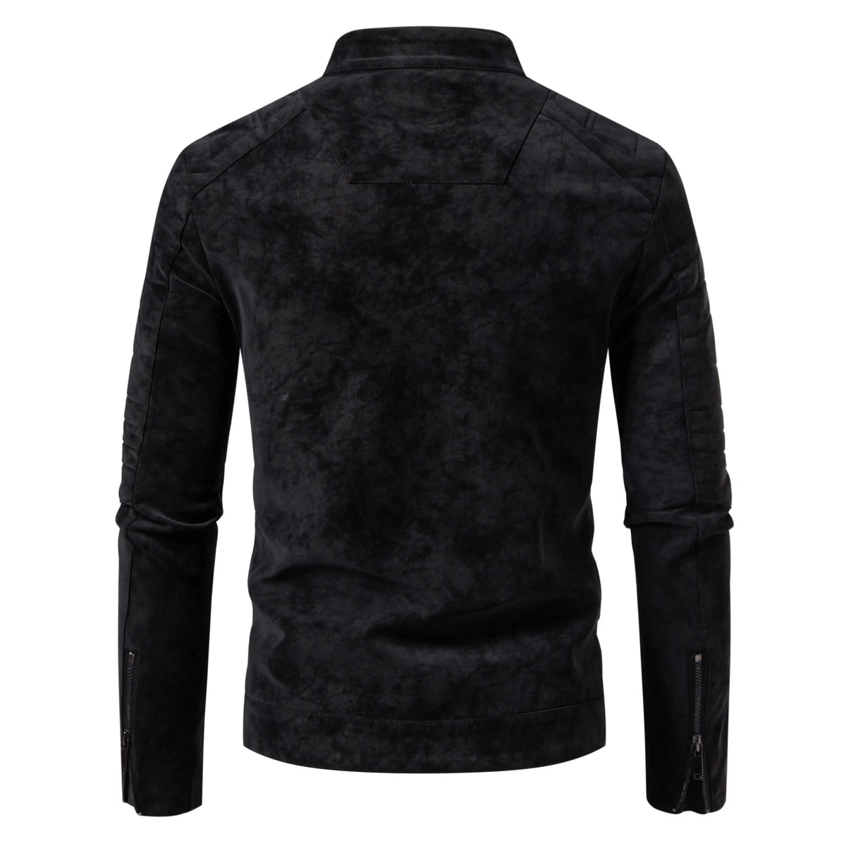 Stand Collar Metal Zipper Moto Jacket