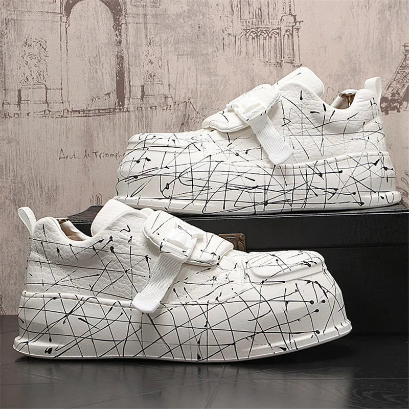 Abstract Line Graphic Men's Sneakers