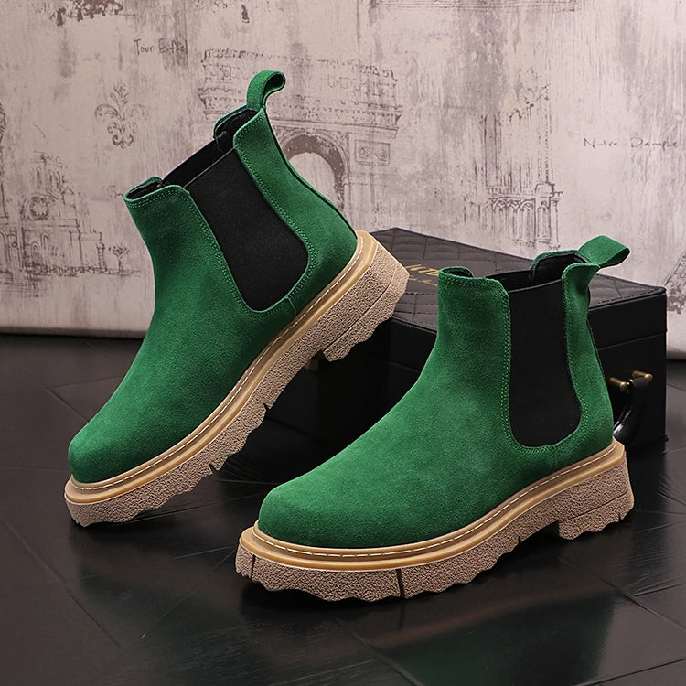 Solid Suede Men's Chelsea Boots
