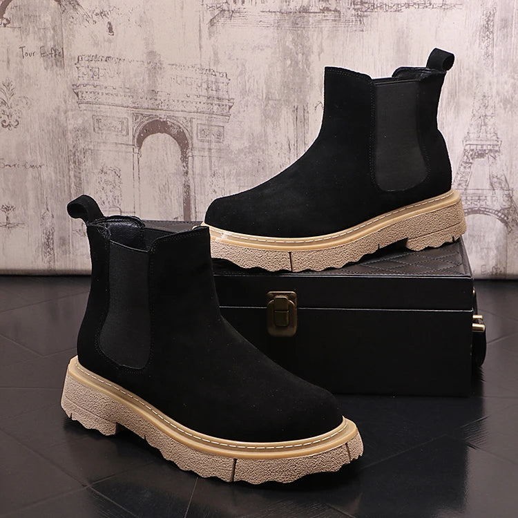 Solid Suede Men's Chelsea Boots