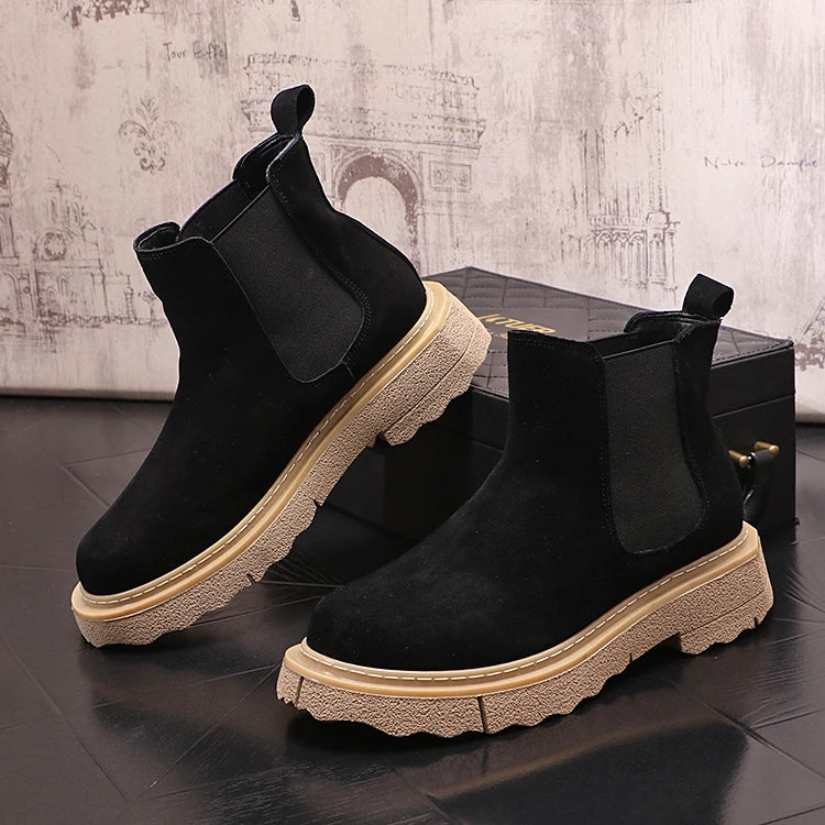 Solid Suede Men's Chelsea Boots
