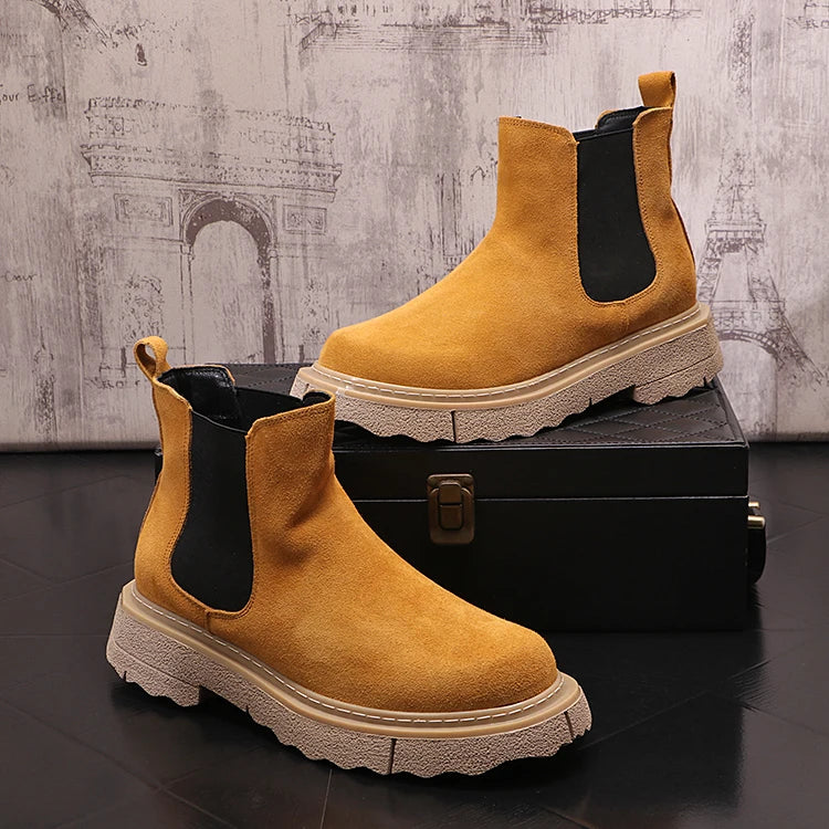Solid Suede Men's Chelsea Boots
