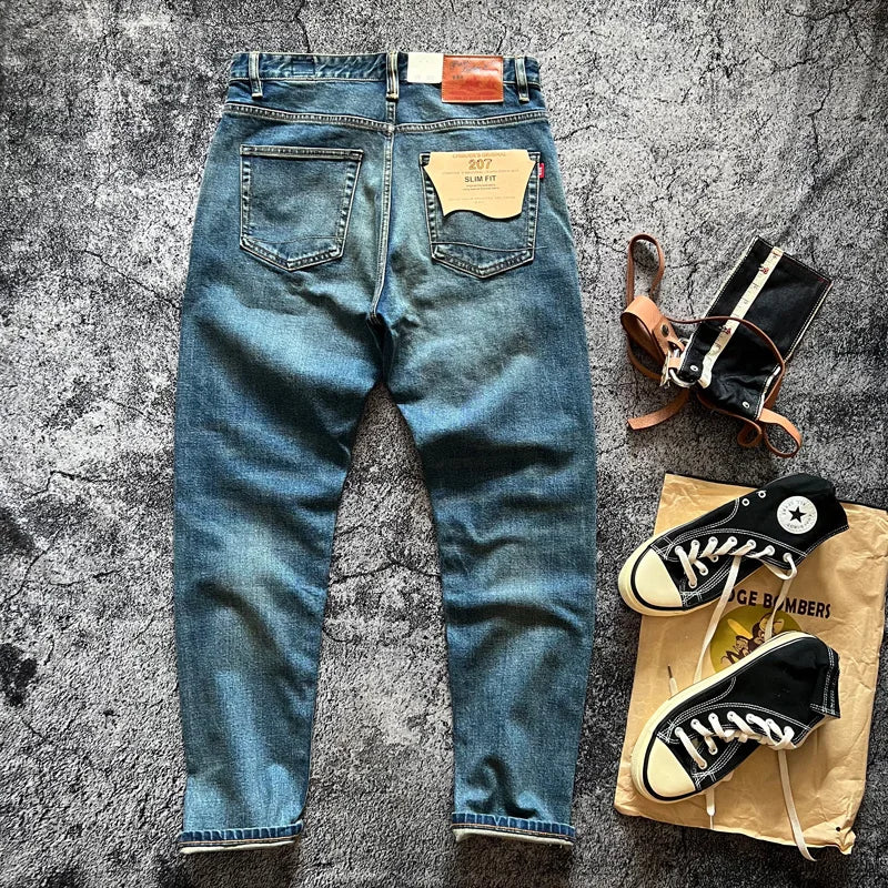 Classic Blue Cotton Denim Jeans