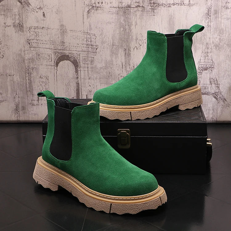 Solid Suede Men's Chelsea Boots