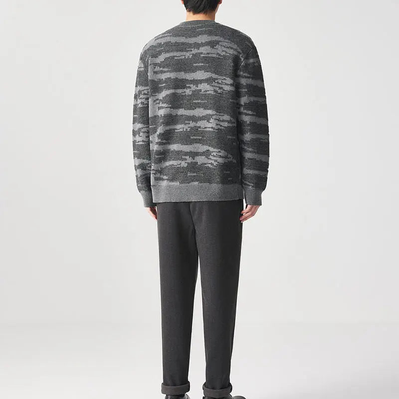 Contrasting Colors Spliced Sweater