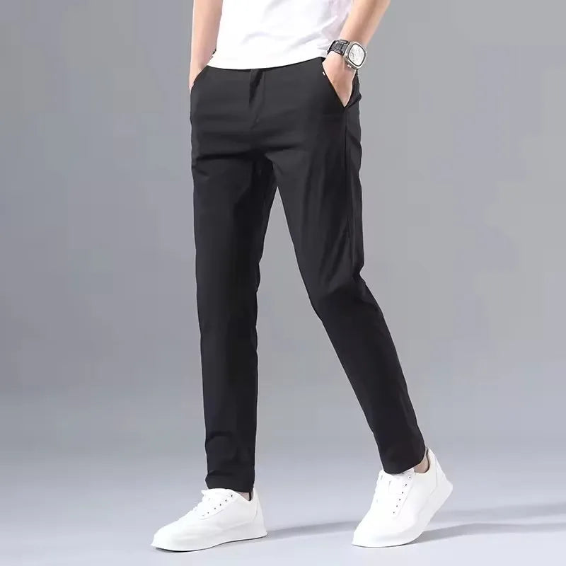 Smart Casual Style Straight Pants