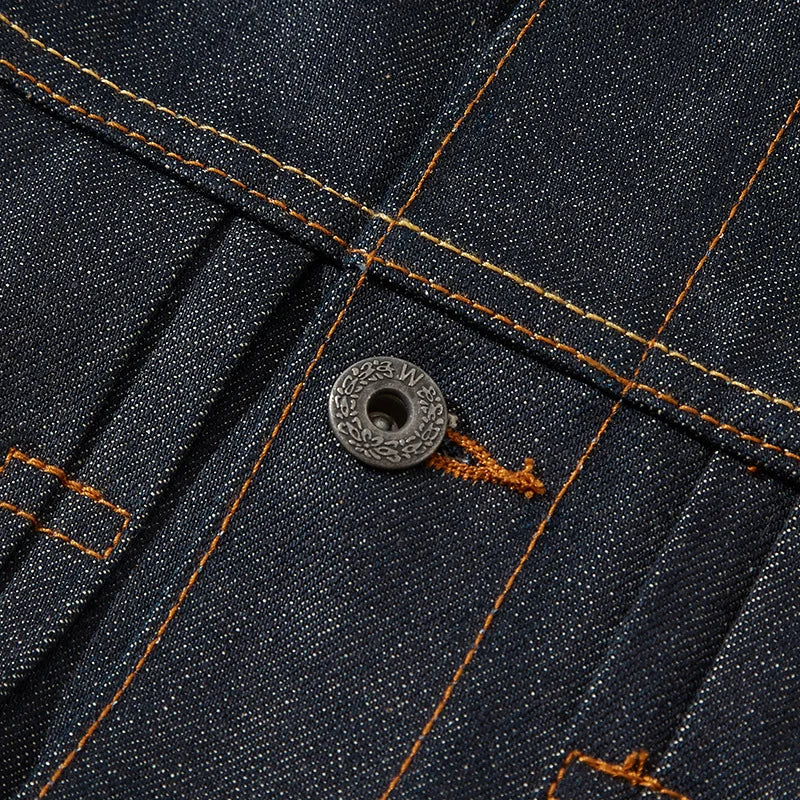 Retro Selvedge Raw Denim Jacket