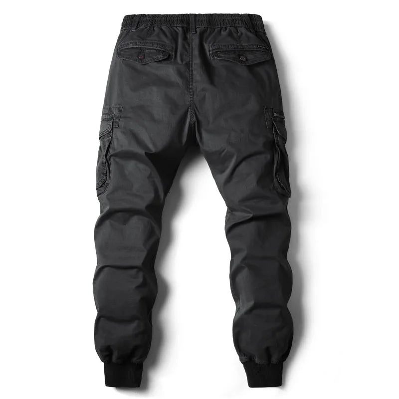 Elastic Waist Military Jogger Pants