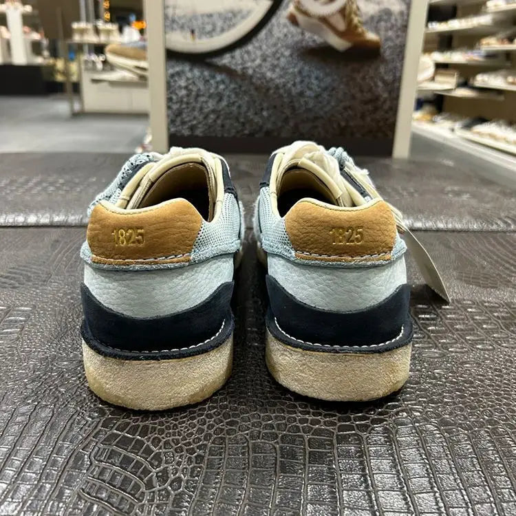Retro Scuffed Leather Men's Sneakers
