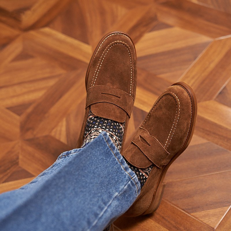 Classic Solid Suede Leather Loafers