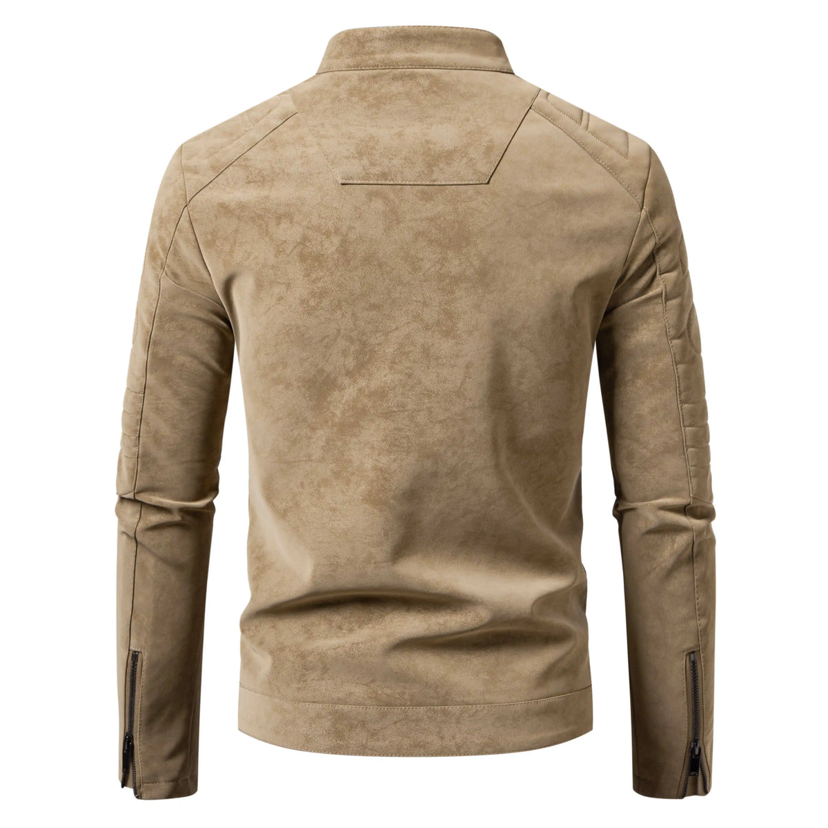 Stand Collar Metal Zipper Moto Jacket