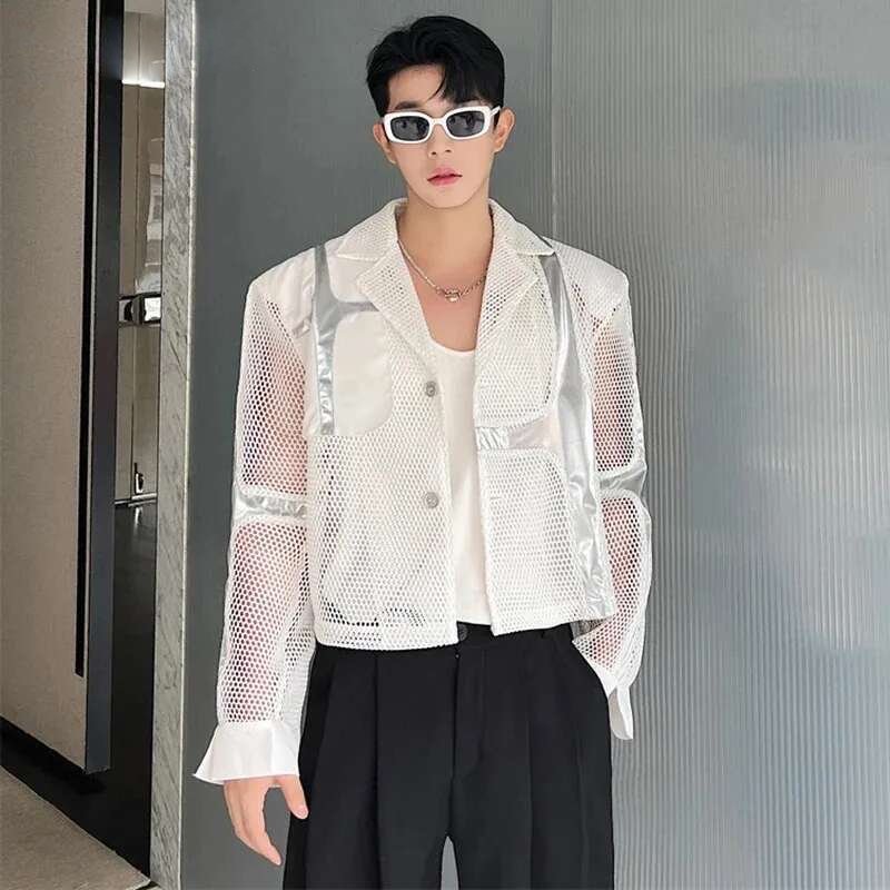 Mesh Hollow Niche Short Jacket
