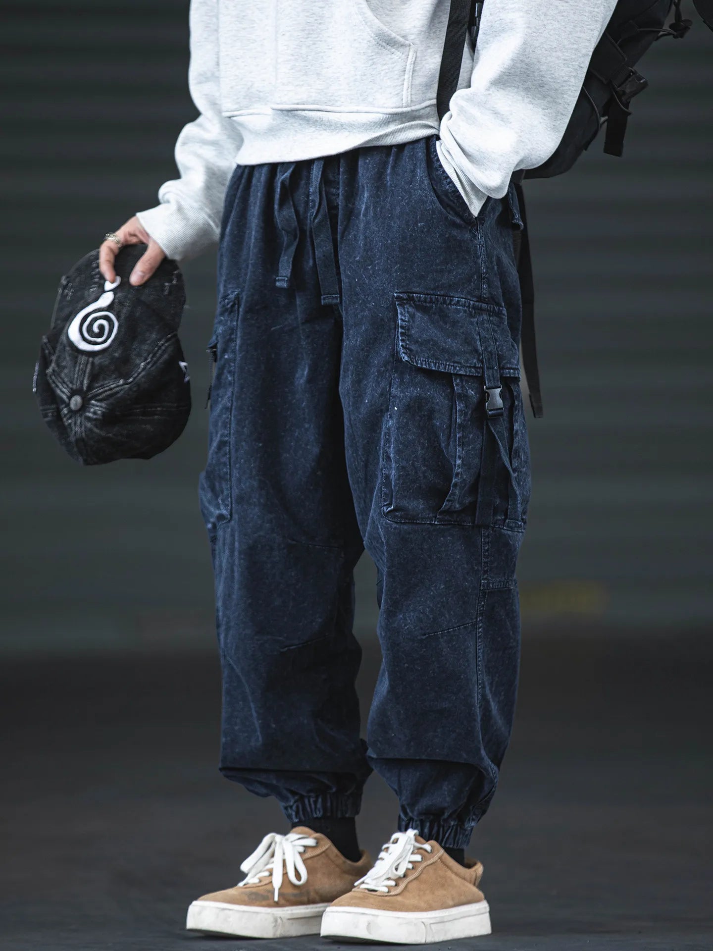 Oversized Baggy Washed Cargo Jogger Pants