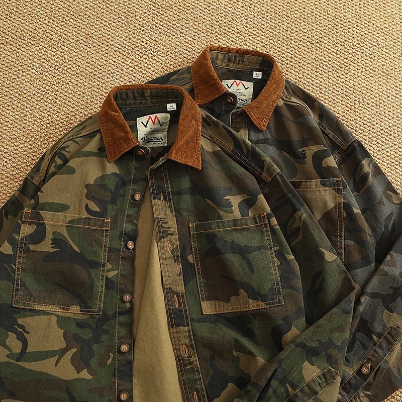Twill Camouflage Cargo Windbreaker Jacket