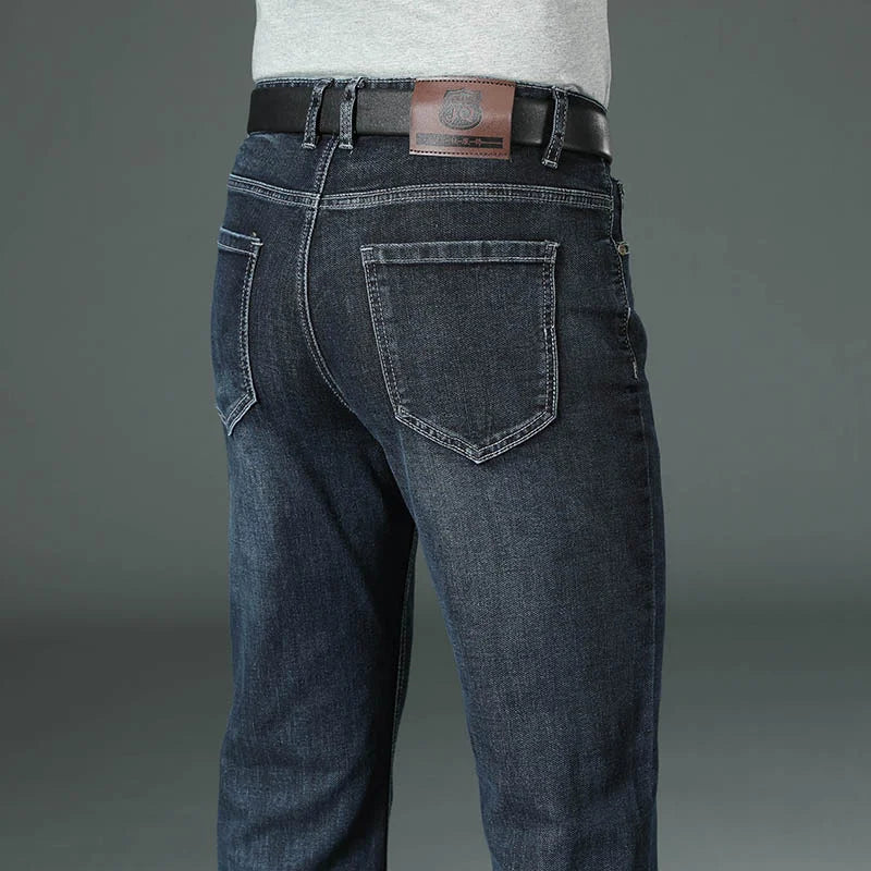 Classic Solid Denim Flare Jeans