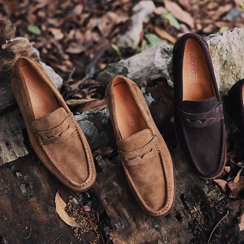 Men's Casual Cow Suede Solid Loafers