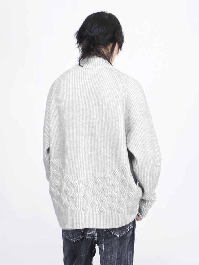 Vertical Stripes Knitted Design Cardigan