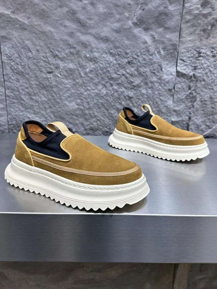 Thick Platform Round Toe Loafer Shoes