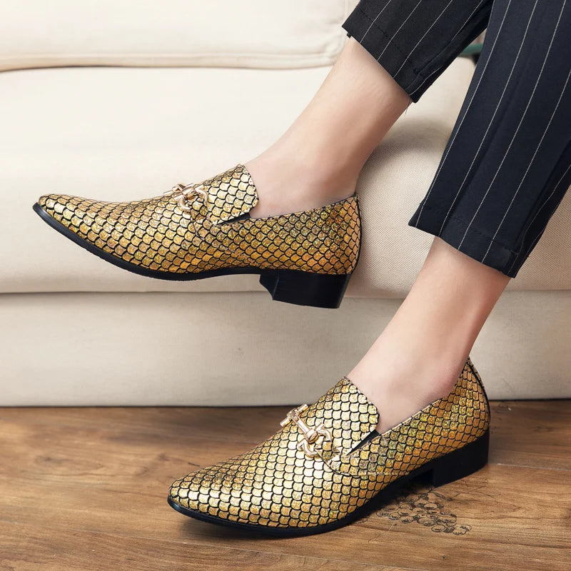 Luxurious Leather Banquet Dress Loafers