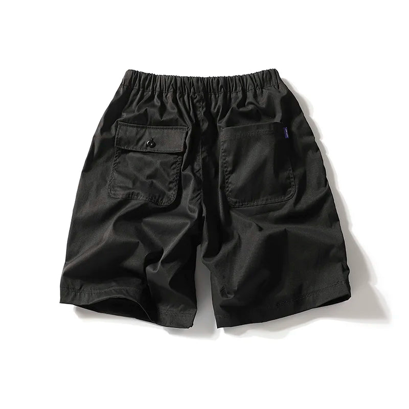 Safari Style Solid Loose Cargo Shorts