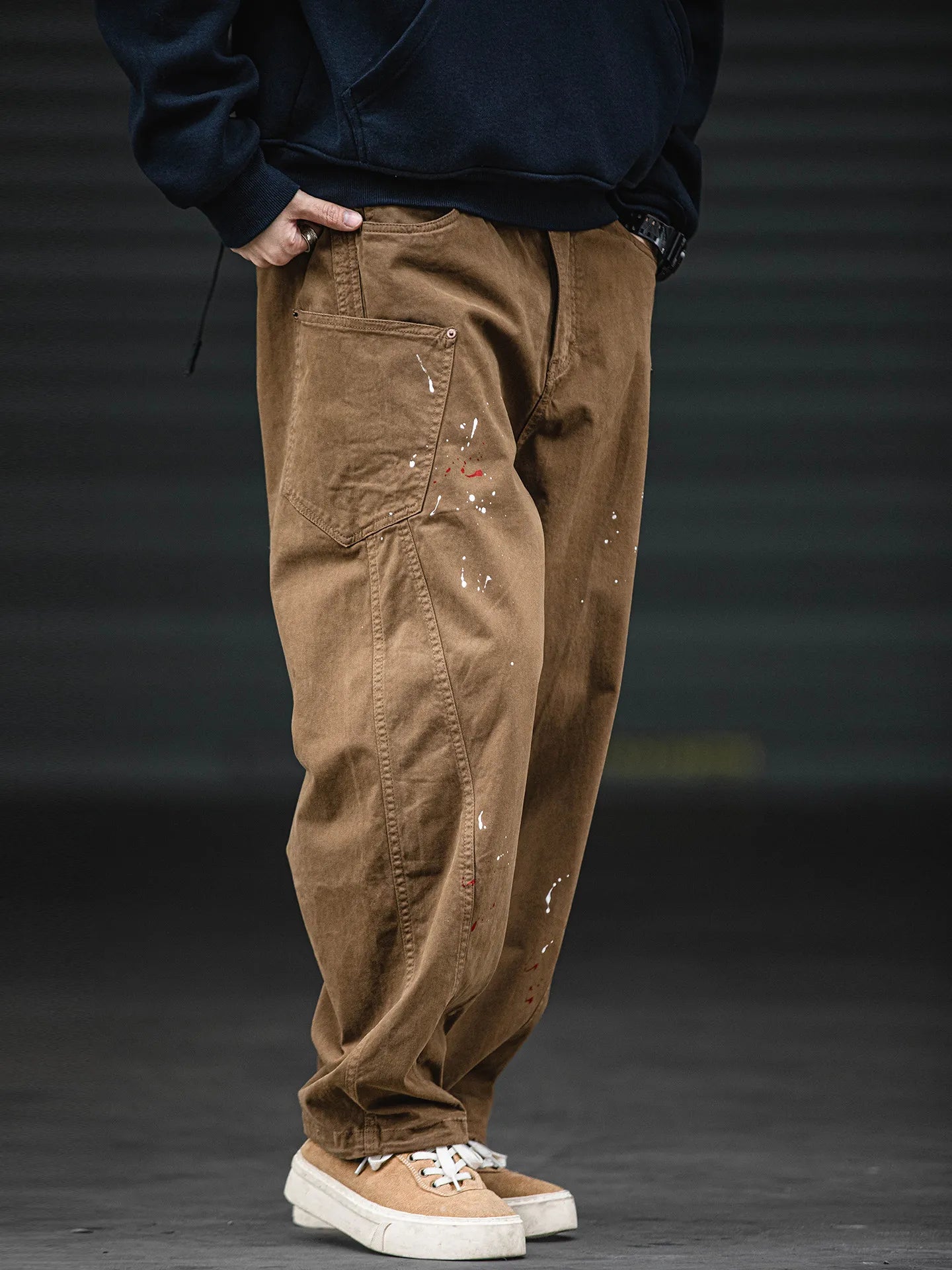 Oversized Baggy Paint Splatter Loose Pants