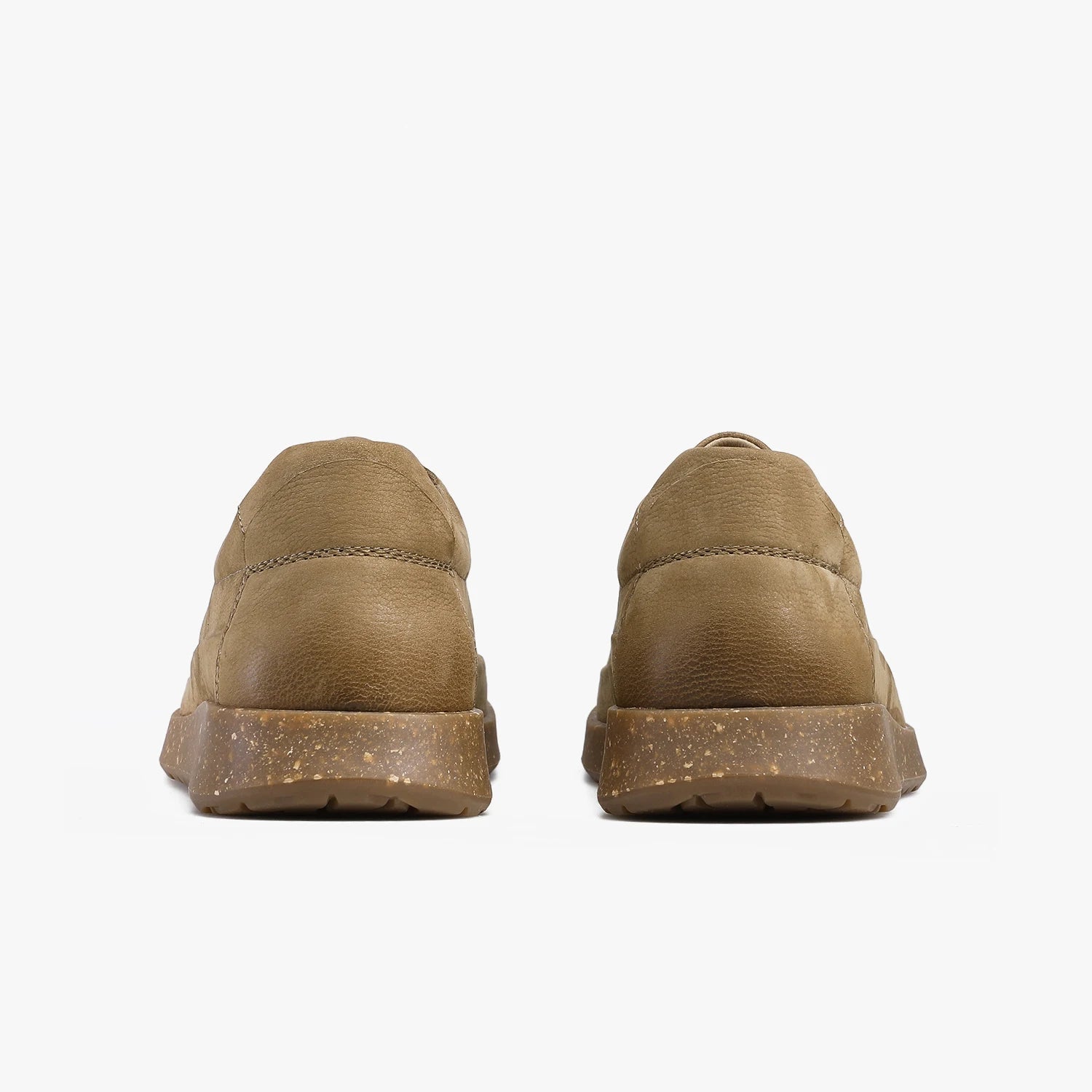 Retro Brown Solid Leather Sneakers