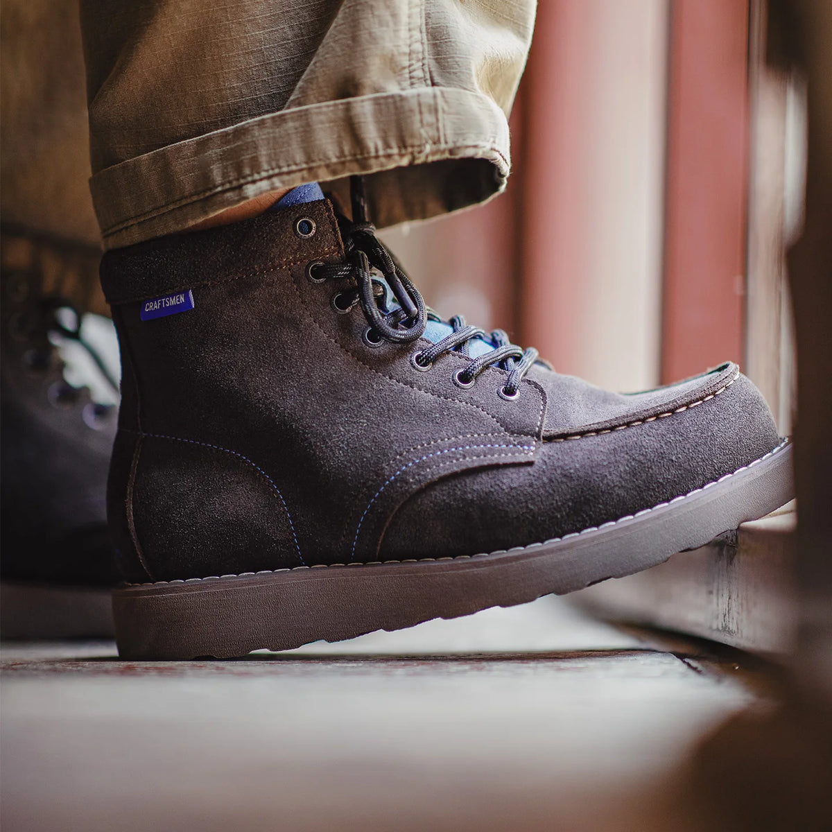 Retro Dark Brown Chunky Work Boots