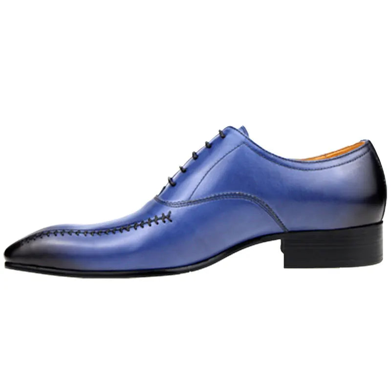 Pointed Toe Stitching Design Dress Shoes