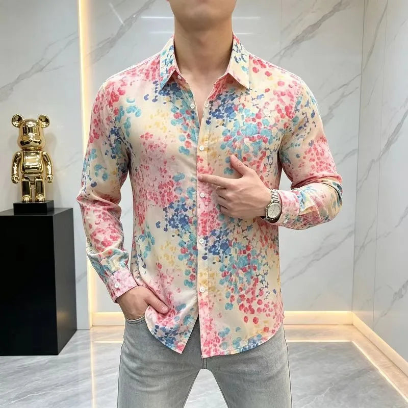 Pink Flower Long Sleeve Shirt