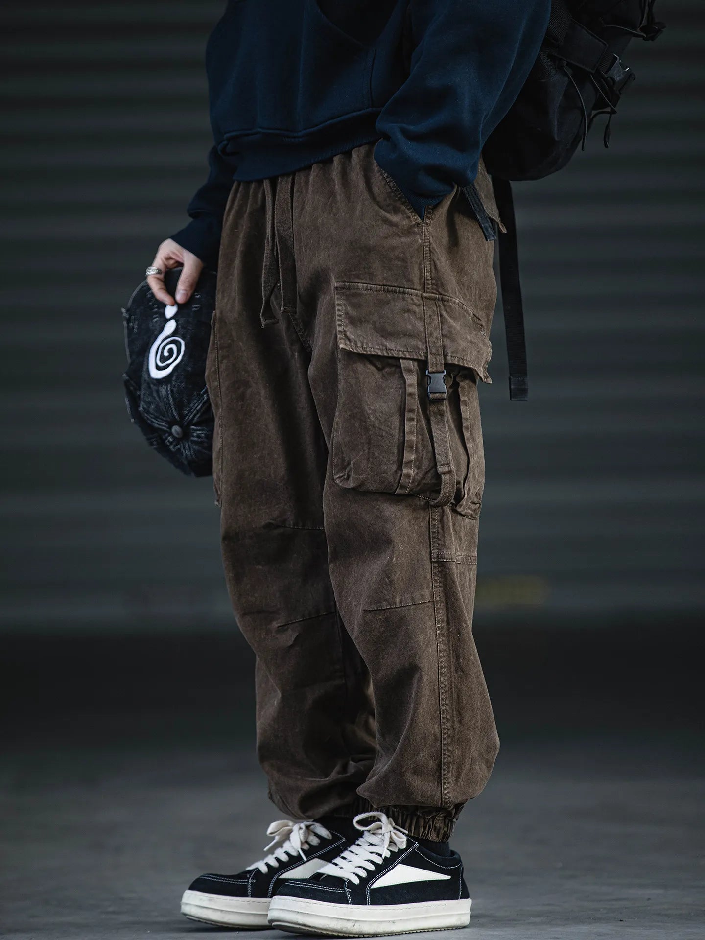 Oversized Baggy Washed Cargo Jogger Pants