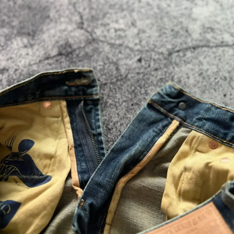 Solid Washed Blue Denim Jeans