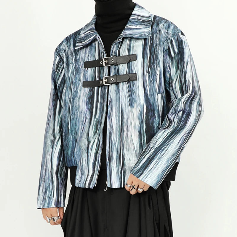 Abstract Dual-Buckle Jacket