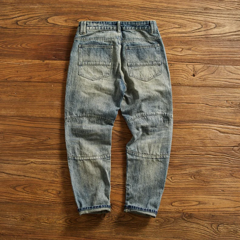 Pockets Zipper Straight Denim Jeans