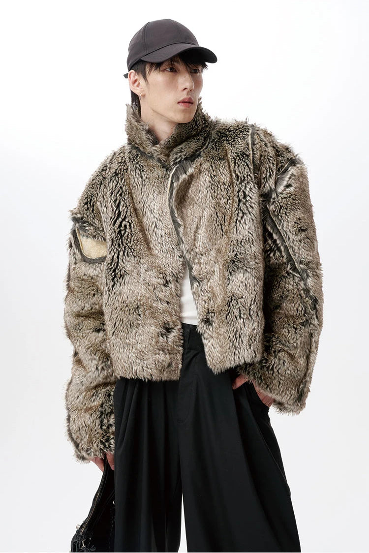 Oversized Reversible Fluffy Faux Fur Jacket