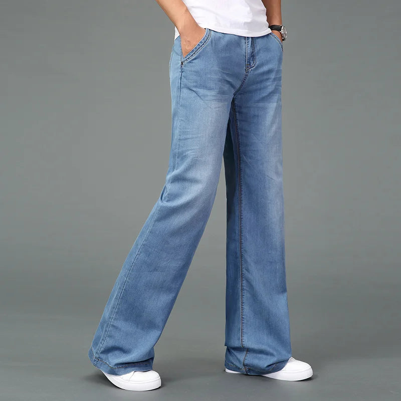 Retro Flare Washed Loose Jeans