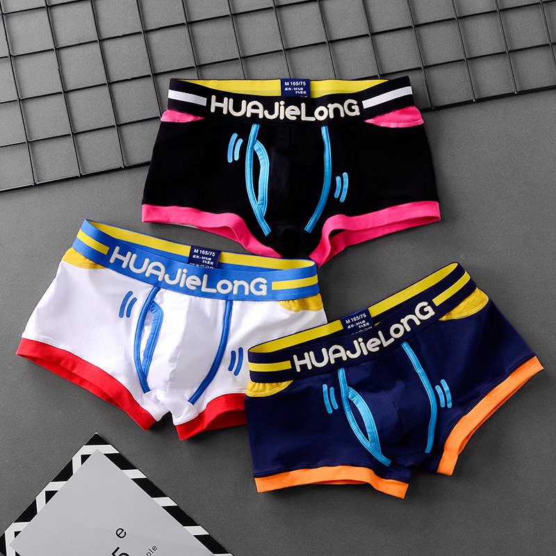 Cotton Spandex Colorful 3Pcs Boxer Set