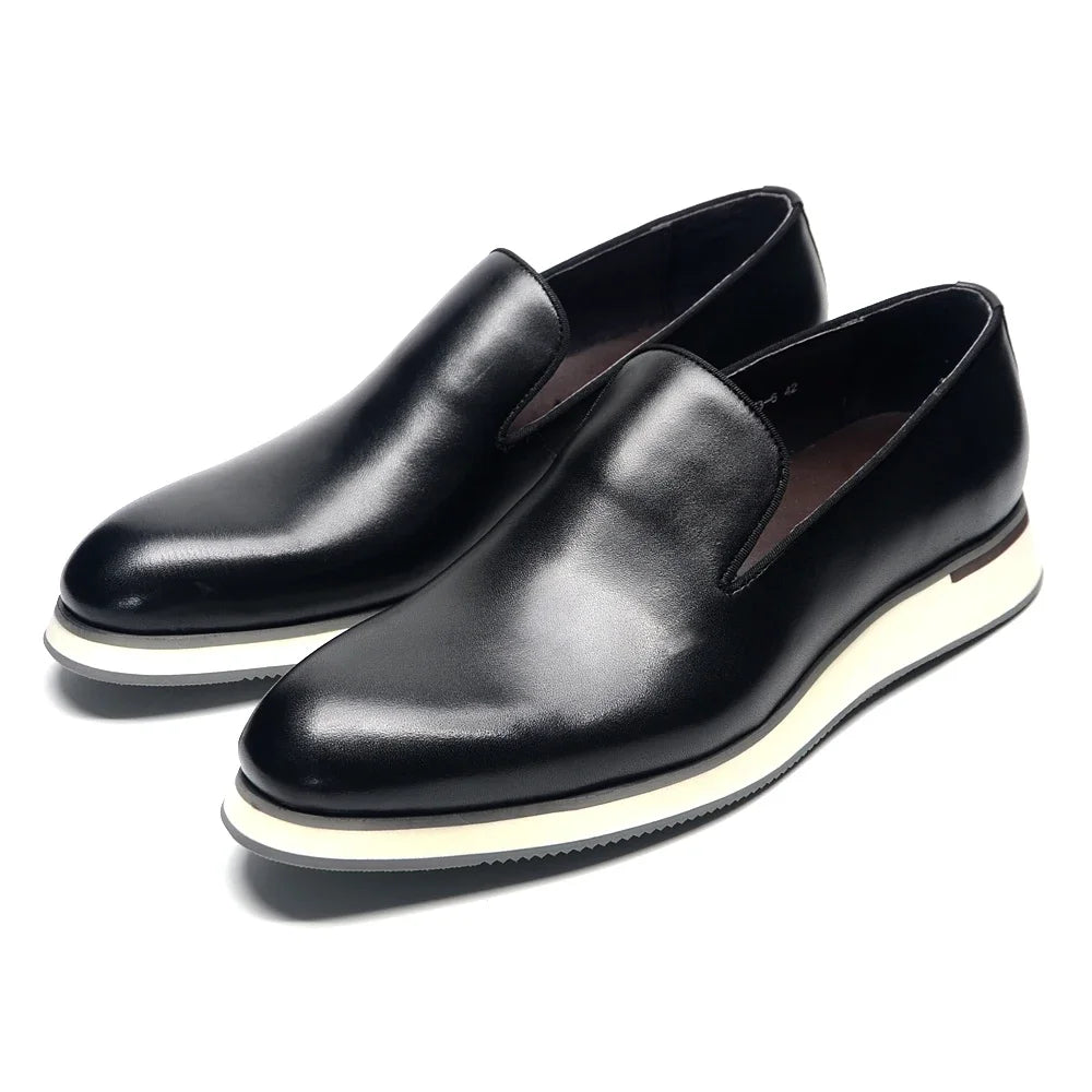 Classic Genuine Leather Minimalist Loafers