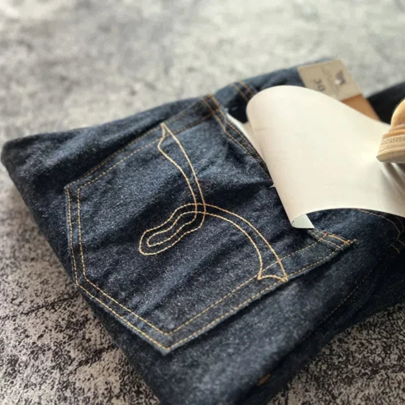 Retro Straight-Fit Solid Jeans