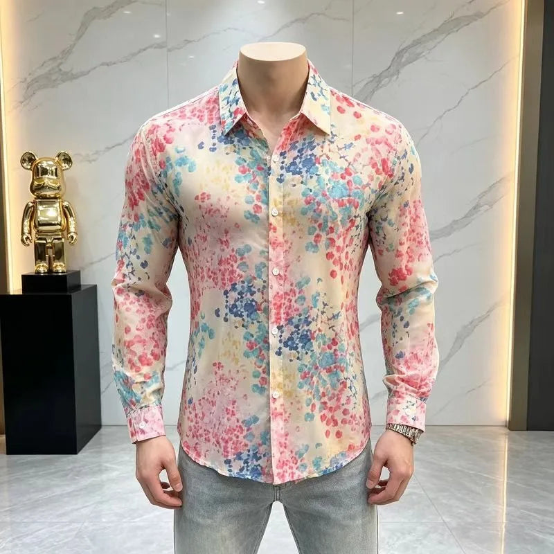 Pink Flower Long Sleeve Shirt