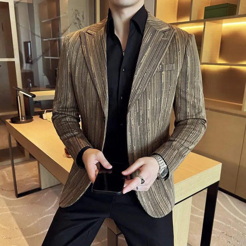 Elegant Slim Fit Line Blazer